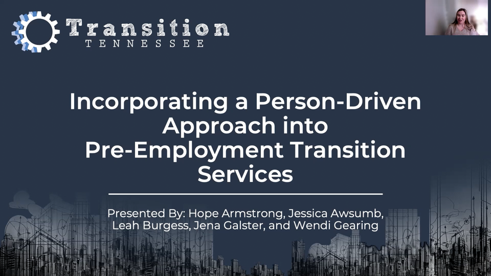 Incorporating a Person-Driven Approach Into Pre-Employment Transition Services