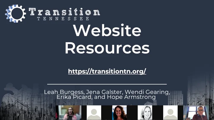 Transition Tennessee Website Resource Training