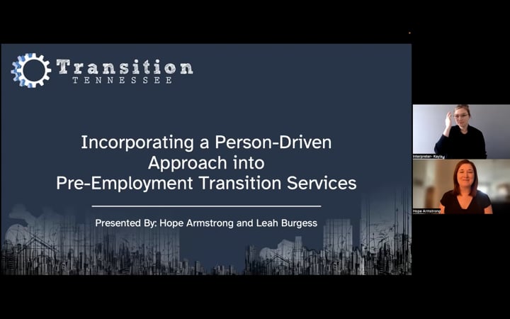 Incorporating a Person-Driven Approach Into Pre-Employment Transition Services